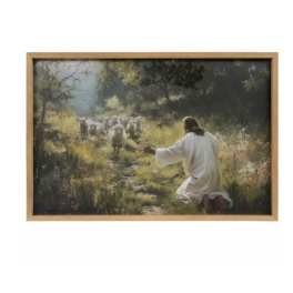 Jesus & The Flock Wood Wall Decor