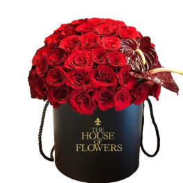 10 Dozen Roses in a Hat Box