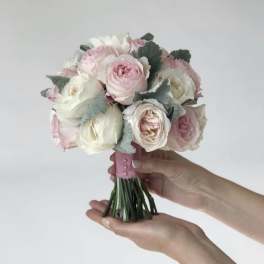 Bridal bouquet of garden roses