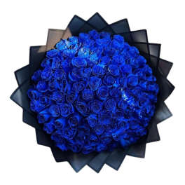 75 Blue Roses Bouquet