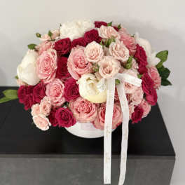 Timeless Peonies Romance Vase Arrangement