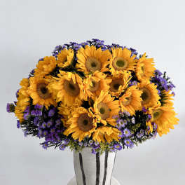 Grand Sunflower Radiance Vase