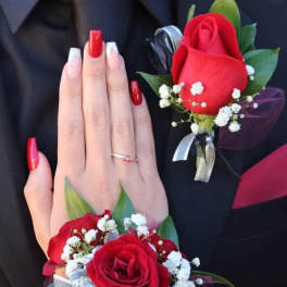 Corsage & Boutonnière Collection on Red