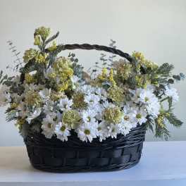 Fragrant basket with added chrysanthemum