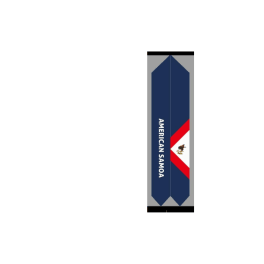 American Samoa flag on a vertical banner