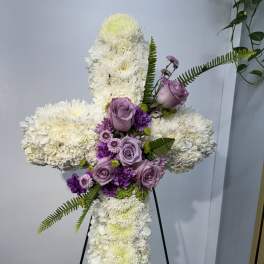Peace Lavender cross
