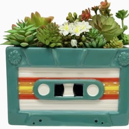 Retro Cassette Tape Planter