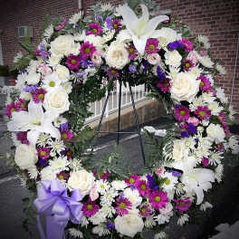 Purple Funeral Wreath