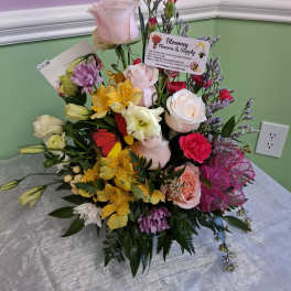 Spring flower arrangement