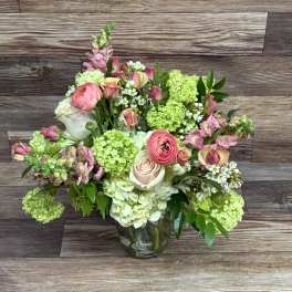Spring Viburnum and Pinks