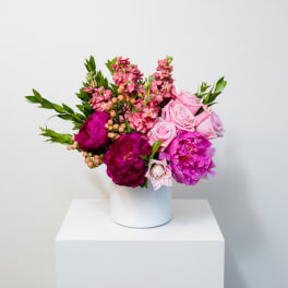 Amour Royale Arrangement/ Pink Roses and Peonies