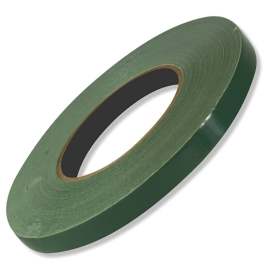 Roll of green floral tape on a white background