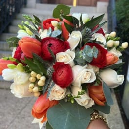 Florencia Bridal Bouquet of roses and tulips by The House of Flowers