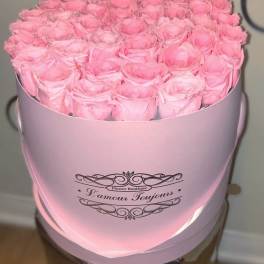 Everlasting Pink Signature Box - Real Roses that last up to 3 years