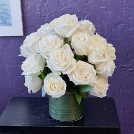 Two Dozen White Roses