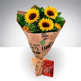 BOUQUET OF SUNFLOWERS BY THE HOUSE OF FLOWER