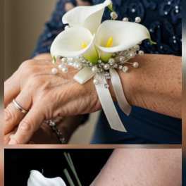 Calla Lilies Corsage - White
