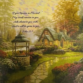 If You Remain in Me John 15:7 Tapestry Throw