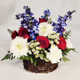 Red, White & Blue Patriotic Basket