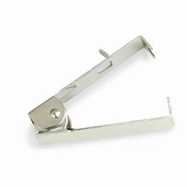 Metal floral pin holder clip on a white background