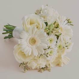 Pure white mini dance bouquet