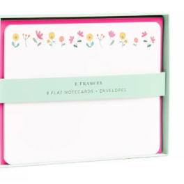 Boxed set of floral notecards with envelopes