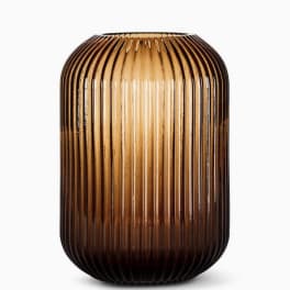 Medium Ridge Capsule Vase - BROWN