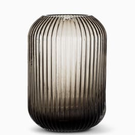 Medium Ridge Capsule Vase - GRAY