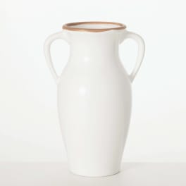 Natural Rimmed White Vase