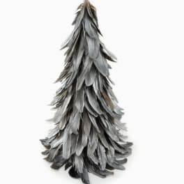 Schlappen Tree 16" Gilded with Paint Black W/Silver