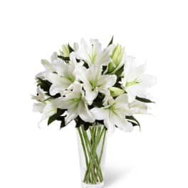 Beautiful white Oriental Lilies