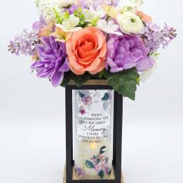 "Memories Become Treasures" Silk Lighted Lantern