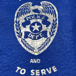 To Protect and To Service Police Quilted Throw