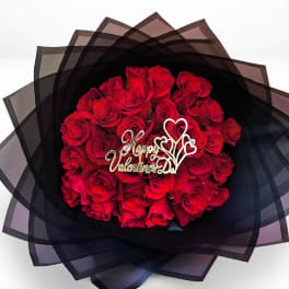 Valentine Day Black Bouqquet