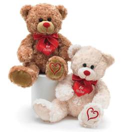 10" PLUSH BROWN/CREAM BE MINE BEAR ASTD