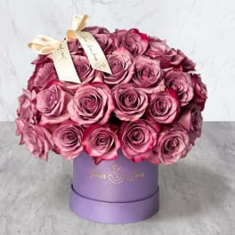 Perfect Violet Box & Purple Roses