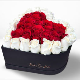 Love white & Red heart Box
