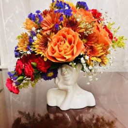 Fall Flowers Hat