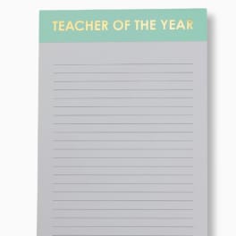 Teacher of the Year Lined Notepad