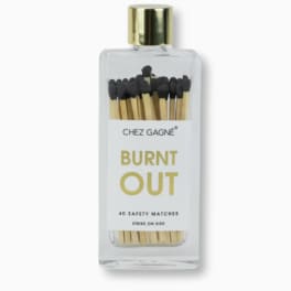 Burnt Out Glass Bottle Safety Matches (Black)