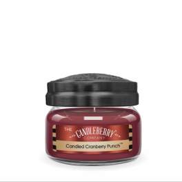 Jar candle labeled Candied Cranberry Punch