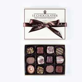 Box of assorted chocolates tied with a ribbon
