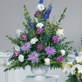 Lovely Lavender Pedestal Arrangement