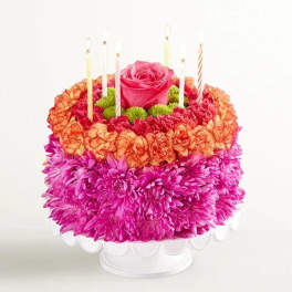 Birthday Wishes Flower Cake® Vibrant