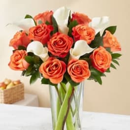 Autumn Rose & Calla Lily Bouquet
