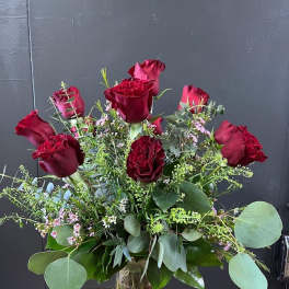Classically Designed Red Roses