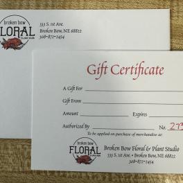 Broken Bow Floral & Plant Studio GIFT CARD