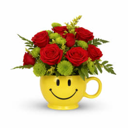 Smiley Sunshine Rose Mug