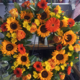 Sunny Sunflower Wreath