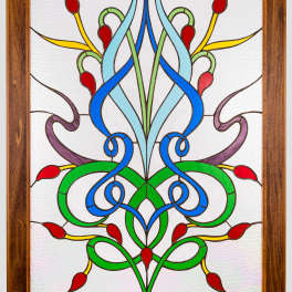#A125 - Woven Orchid - Stained Glass Window